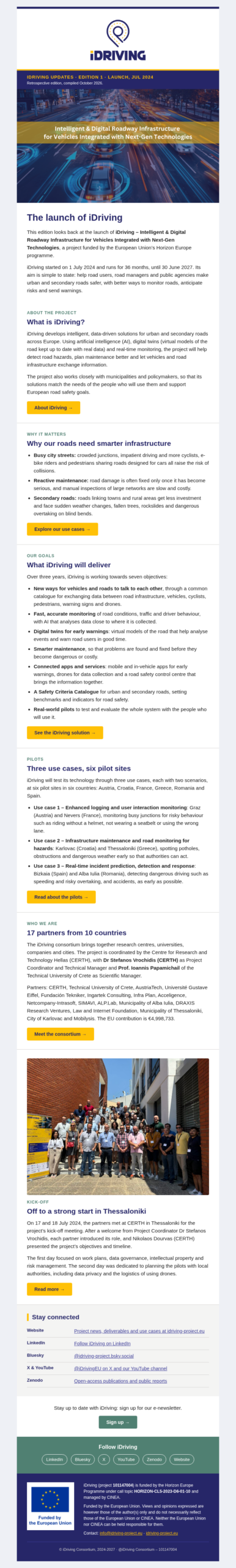 Edition 1 · Project launch (July 2024)